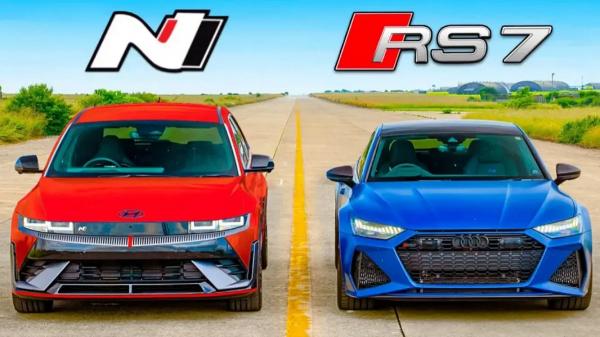 Кто окажется быстрее - электрический Hyundai Ioniq 5 N или Audi RS7 Performance с ДВС Кто окажется быстрее - электрический Hyundai Ioniq 5 N или Audi RS7 Performance с ДВС
