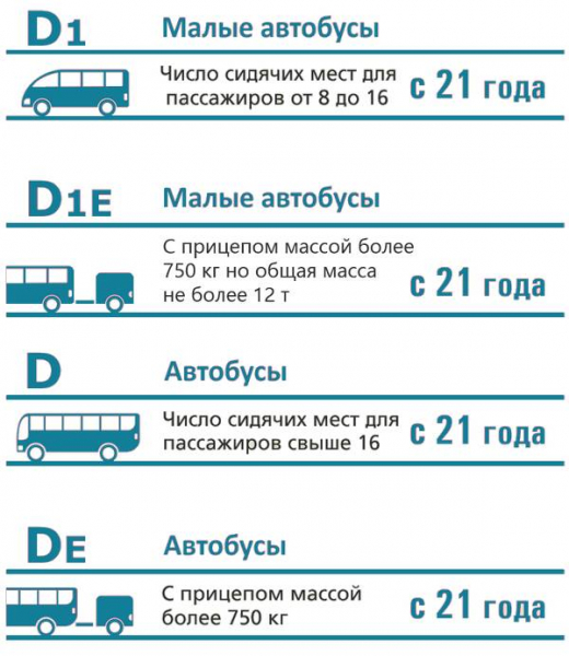Виды категории Д